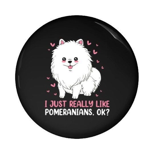 I Just Really Like Dogs Cute Pomeranian Pin Buttons