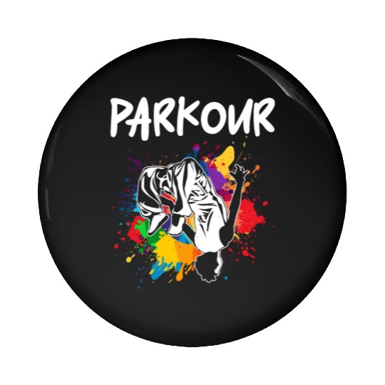 Parkour, Freerunning, Street Workout Acrobatic Pin Buttons