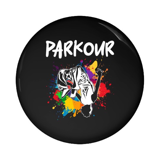 Parkour, Freerunning, Street Workout Acrobatic Pin Buttons