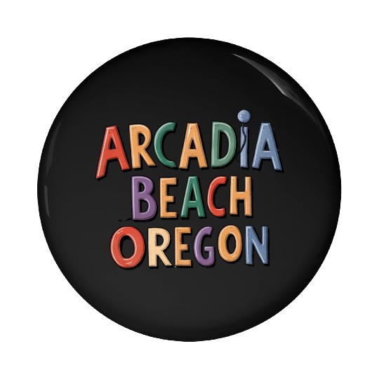 Arcadia Beach Oregon Pin Buttons