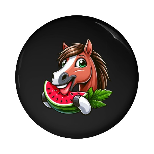 Horses Horse Lover Farmer Melon Summer Pin Buttons