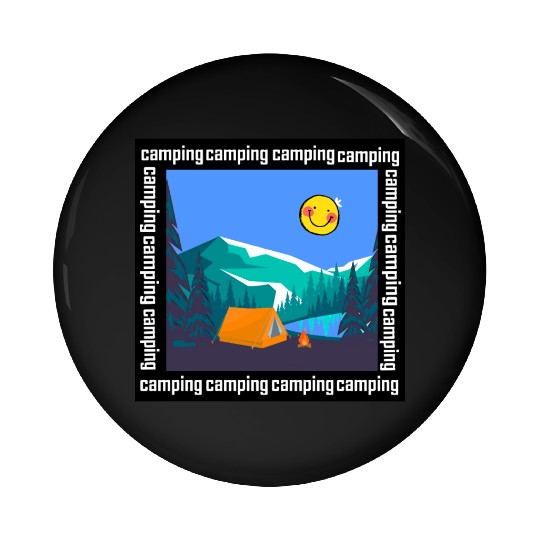 Camping Pin Buttons