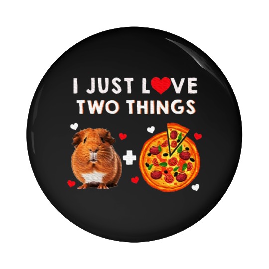 Guinea Pig Pizza Lover Furry Potato Piggy Pin Buttons