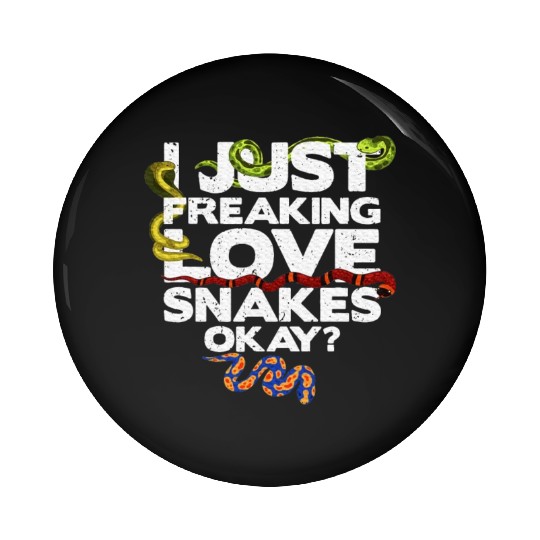 Snake Lover, Snake, Reptile Lover, Pet Snake Pin Buttons