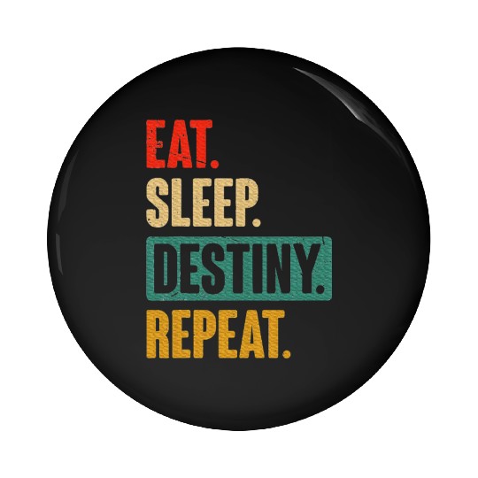 Eat Sleep Destiny Repeat Video Games Gaming Gift Pin Buttons