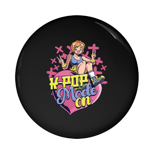 K-Pop Mode On Korean Music Pin Buttons