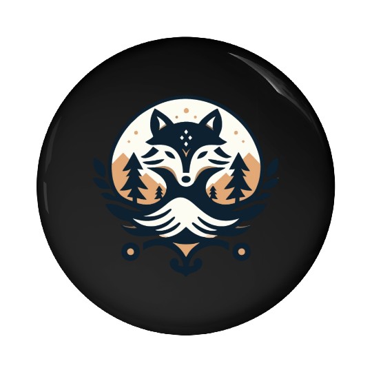 the beautiful forest fox Pin Buttons