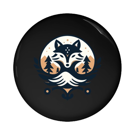 the beautiful forest fox Pin Buttons