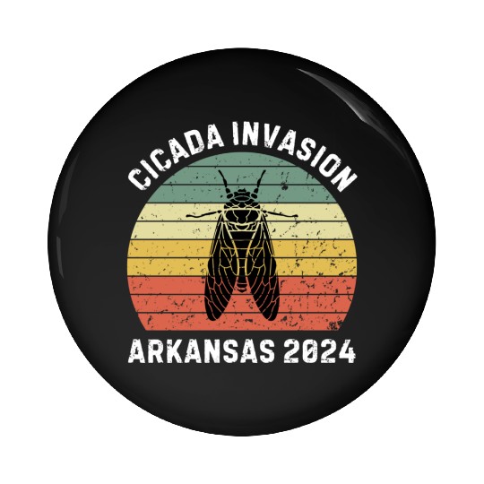 Cicadageddon Invasion Arkansas Tour Pin Buttons