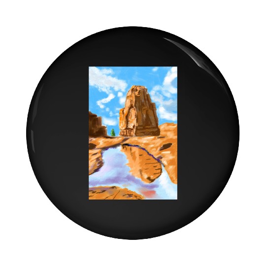 Grand Canyon Loose Oil Landscape Painting Pin Buttons
