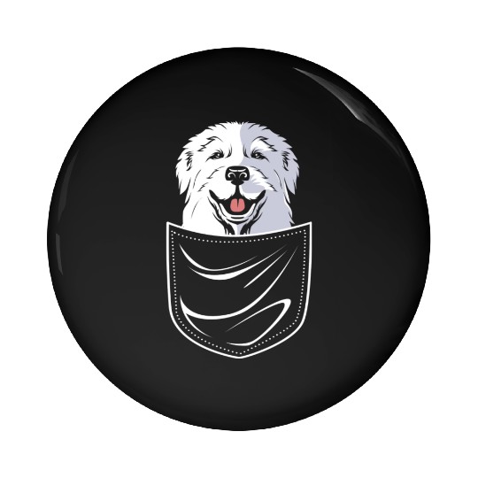 Dog In A Pocket Pet Lover Cute Great Pyrenees Pin Buttons