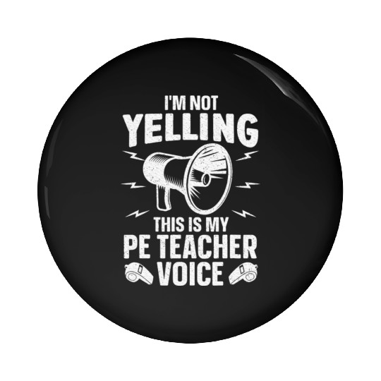 Cool PE Teacher Art Physical Education Teacher Pin Buttons