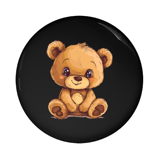 Cute Kawaii Teddy Bear Clipart, Cute Teddy Bear Pin Buttons