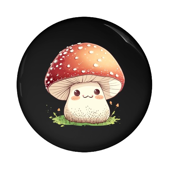Cute Kawaii Mushrooms Clipart, Cute Mushrooms PNG Pin Buttons