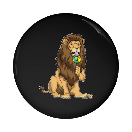 Lion Lollipop Pin Buttons