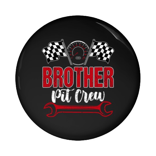 Racing Family Brother Pit Crew Birthday Party Pin Buttons