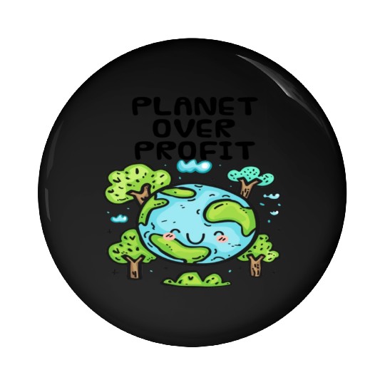 Planet Over Profit Earth Day Pin Buttons