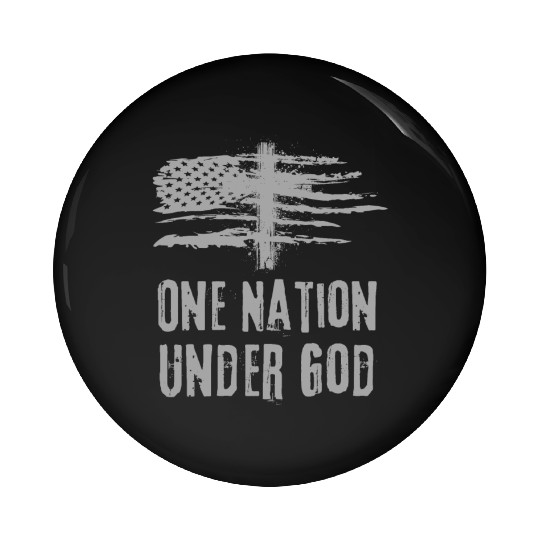 4th Of July US Flag One Nation Under God Christian Pin Buttons