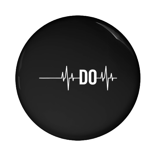 Doctor Osteopathic Medicine Heartbeat Pin Buttons