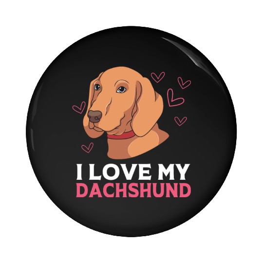 Pet Lover Wirehaired Dachshund Dog Pin Buttons