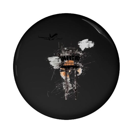 American Flag US, air traffic controller Pin Buttons