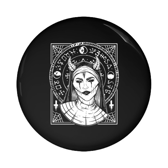 Devil Now Girl Goth Rock Concerts Festivals Death Pin Buttons