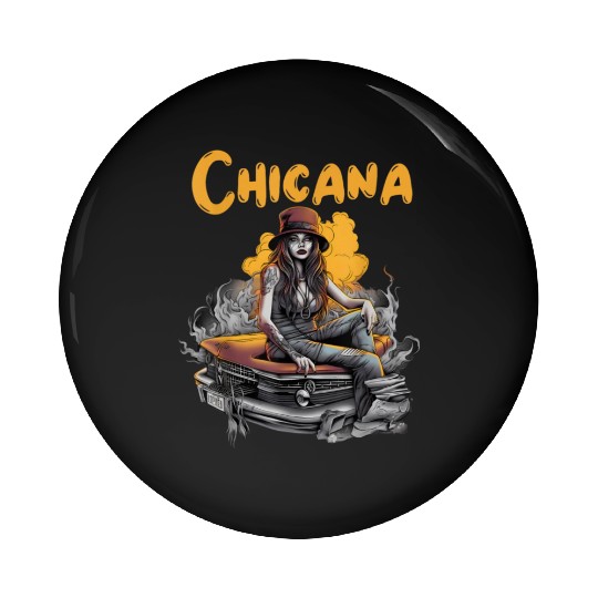 Chicana Lowrider Clothes Mexican American Pin Buttons