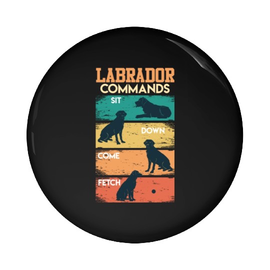 Labrador COMMANDOS Labrador Lovers Funny Pin Buttons