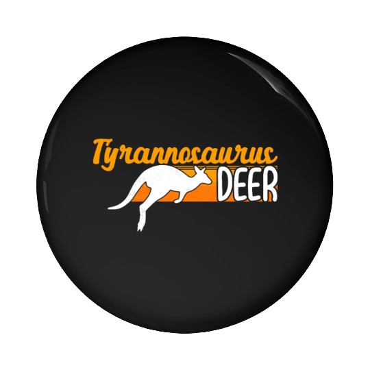 Funny Kangaroo Tyrannosaurus Deer Illustration for Pin Buttons