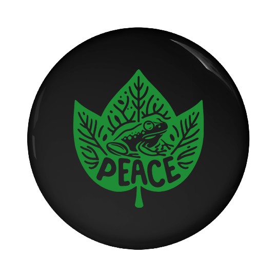 Peaceful Frog - Green version Pin Buttons