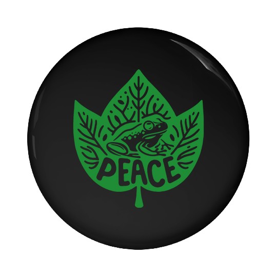 Peaceful Frog - Green version Pin Buttons