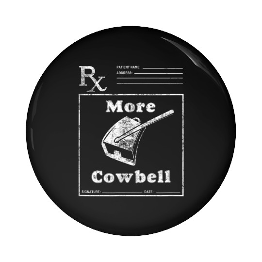 Funny Cowbell Novelty Comedy Pin Buttons