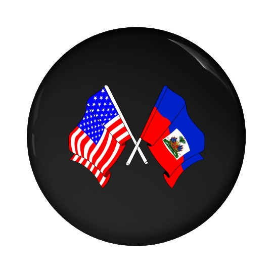 USA flag USA, Haiti flag Pin Buttons