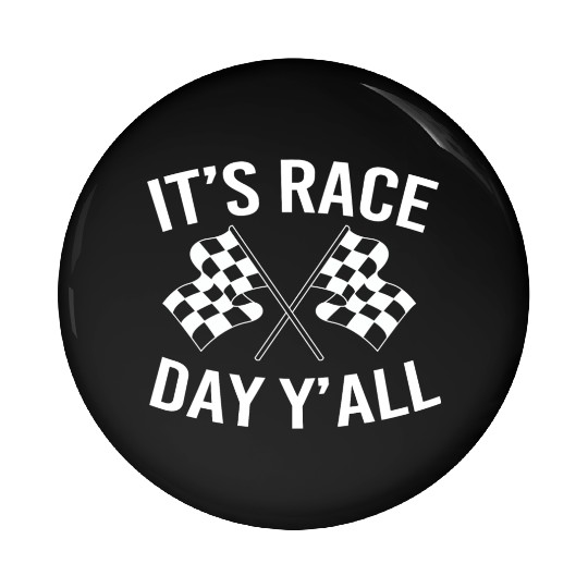 Drag Racing Racetrack Checkered Flag Race Day Pin Buttons