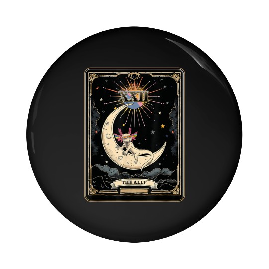 Pride Rainbow Sunglasses Ally Axolotl Pin Buttons