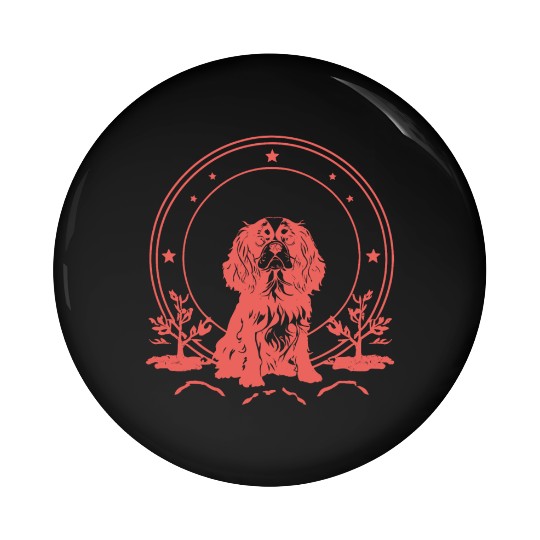 Cavalier King Charles Spaniel Celestial Tarot Card Pin Buttons
