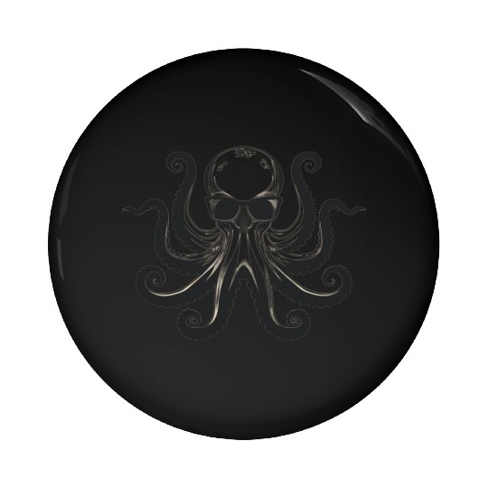 Minimalism Cool Octopus with Sunglasses Pin Buttons