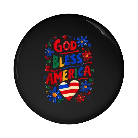God Bless America Pin Buttons