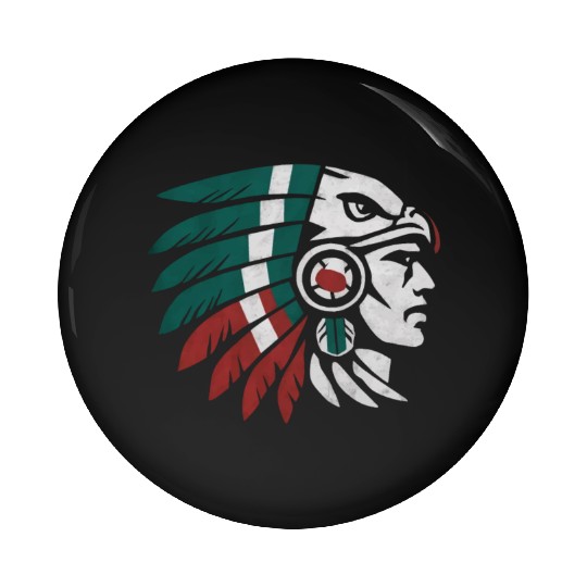 Aztec Warrior Indigenous Mexican Aztec Jaguar Pin Buttons