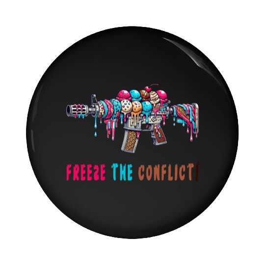 Conflict freeze ice cream Pin Buttons