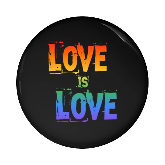 love is love letter rainbow colored Pin Buttons