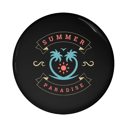 Summer Paradise Pin Buttons Design