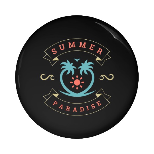 Summer Paradise Pin Buttons Design