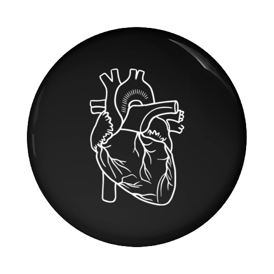 CVICU Cardiac Nurse Cardiology Heart Anatomy ICU Pin Buttons