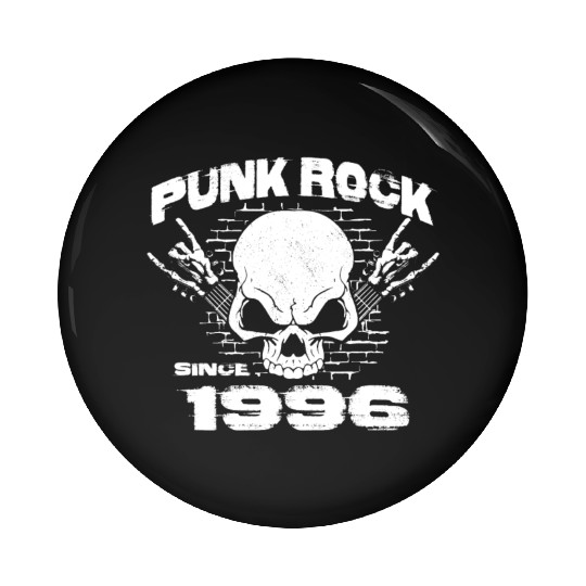 Punk Rock Since 1996 - Skull Rock Hands 28th Pin Buttons