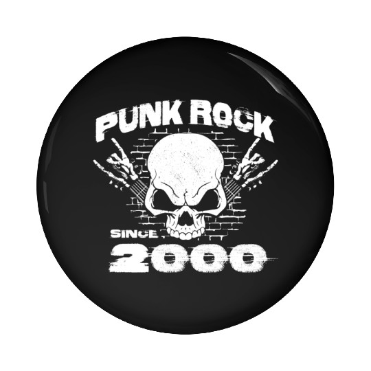 Punk Rock Since 2000 - Skull Rock Hands 24th Pin Buttons