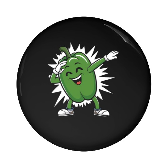 Green Bell Pepper Dabbing Pin Buttons