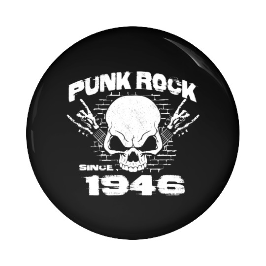 Punk Rock Since 1946 - Skull Rock Hands 78th Pin Buttons