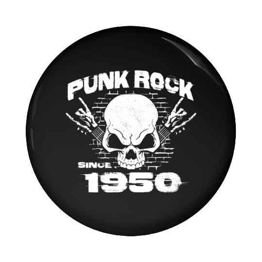 Punk Rock Since 1950 - Skull Rock Hands 74th Pin Buttons