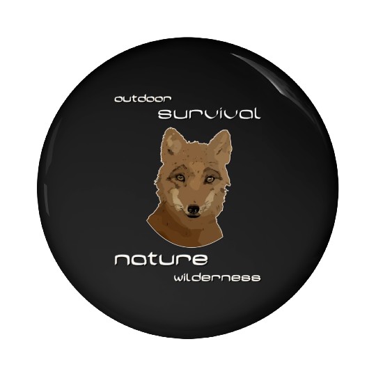 cute fox wilderness nature outdoor Pin Buttons